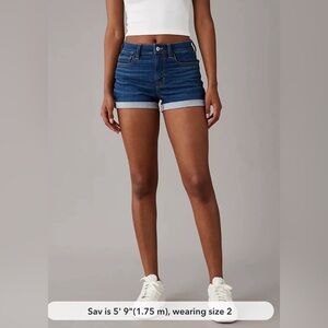 NWT American Eagle Next Level Stretch Shorts-Medium Wash Size 4